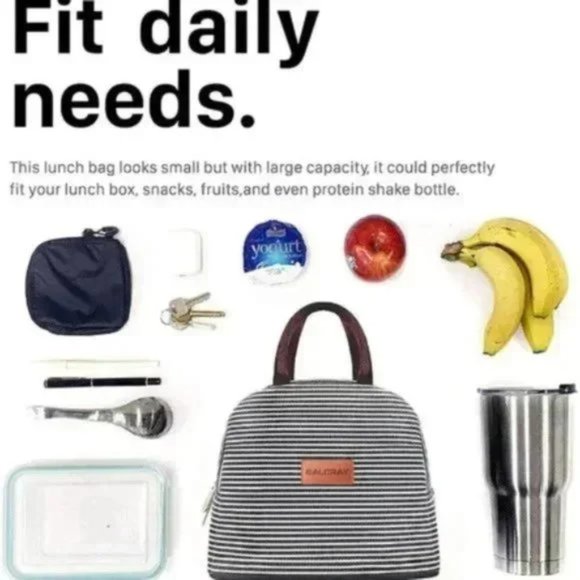 Insulated Lunch Container Bag Tote Bag for Women - Picture 4 of 9